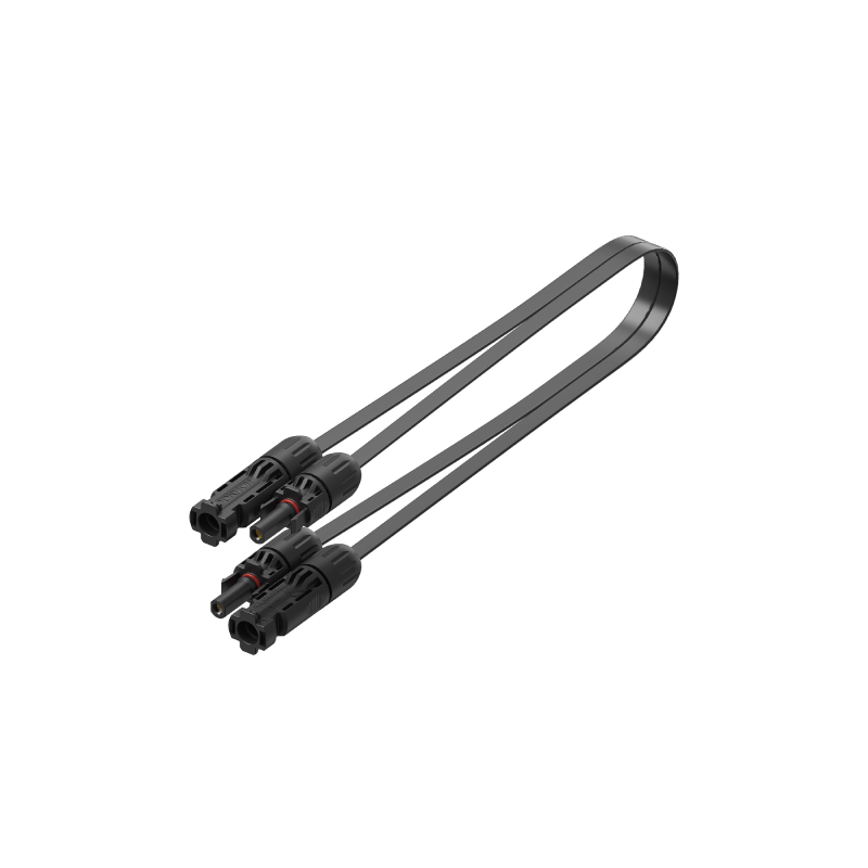 Jackery 2× Platte zonnekabel voor 1 paneel 1,5m (1,5mm)
