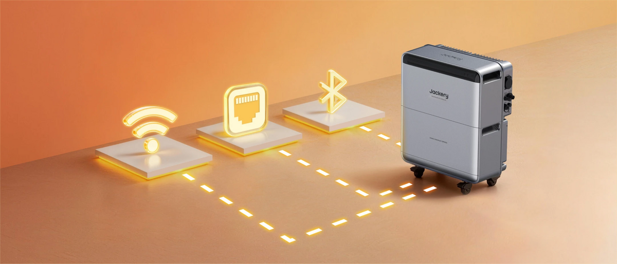 Jackery thuisbatterij met wifi-, LAN- en Bluetooth-connectiviteit