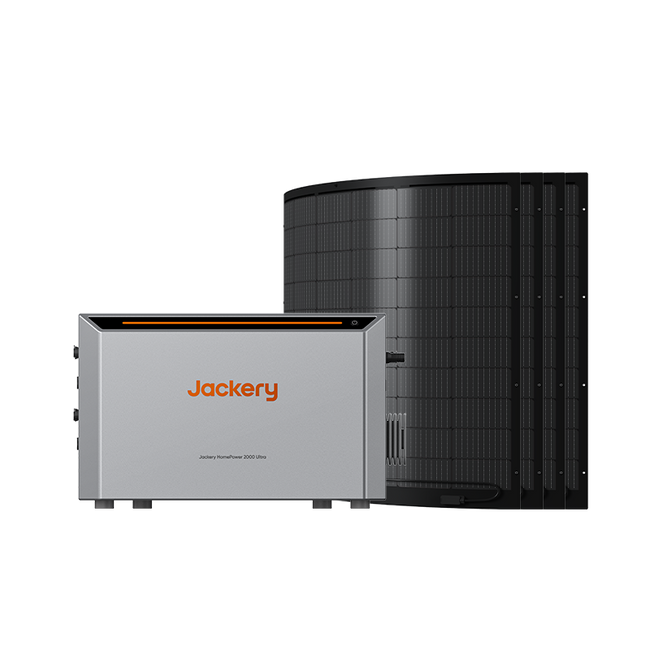 Jackery HomePower 2000 Ultra Plug-in Thuisbatterij Set (Flexibele zonnepanelenset)