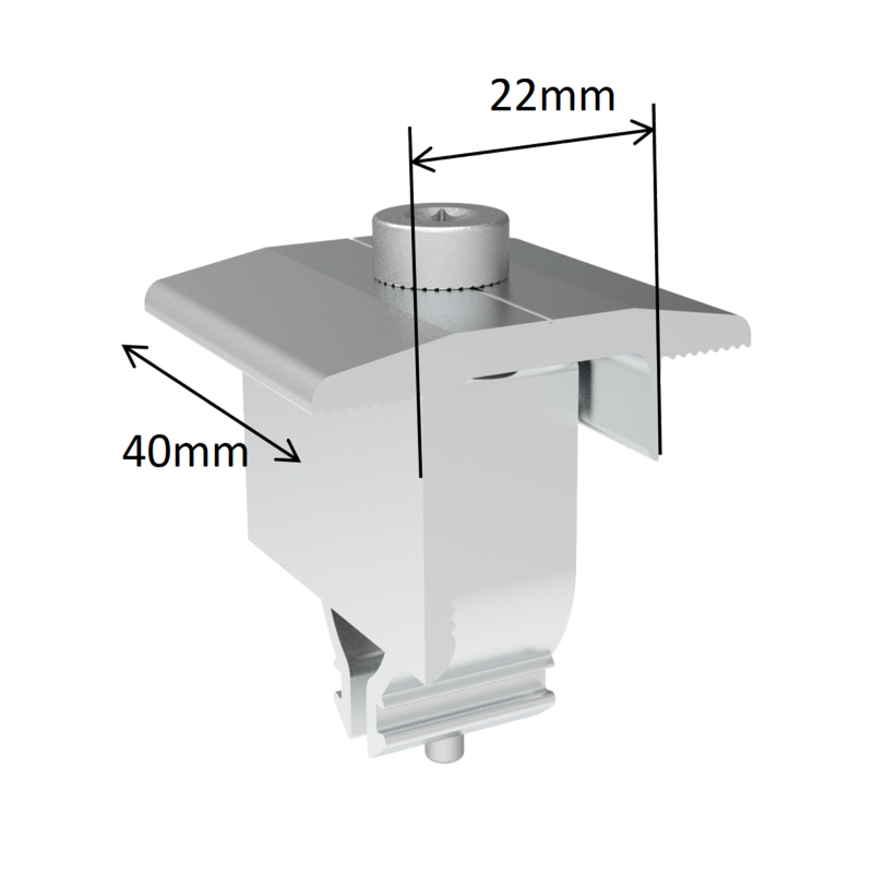 Montagebeugel voor schuin dak voor 2 zonnepanelen